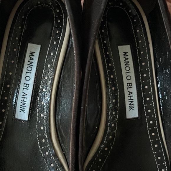 Manolo Blahnik•Brown•lisqui quilted suede•30mm pump•size 38•handmade in Italy - Picture 3 of 10